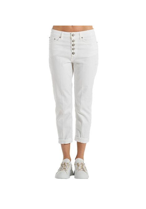 Jeans Dondup Koons Gioiello donna DP268BBS0030 IX5W Bianco bottoni cinque tasche DONDUP | Jeans | DP268BBS0030 IX5W000